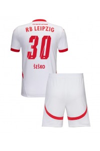 RB Leipzig Benjamin Sesko #30 Babyklær Hjemme Fotballdrakt til barn 2024-25 Korte ermer (+ Korte bukser)